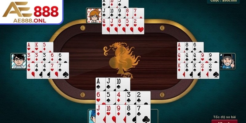 Trong mậu binh, sức mạnh của bài được tính theo quy tắc từ cao đến thấp